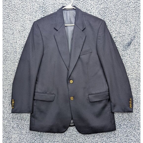 Hart Schaffner Marx Other - Vintage Hart Schaffner Marx 100% Cashmere Blazer Mens 42L Two Button Navy Blue